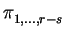 $ \pi_{1, \ldots, r-s}^{}$