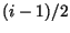 $(i-1)/2$