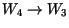 $W_4 \rightarrow W_3$