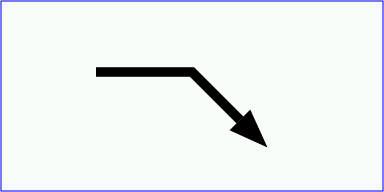 Example Marker - Triangular marker at the end of a path