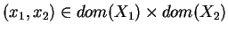 $(x_1,x_2) \in dom(X_1) \times dom(X_2)$
